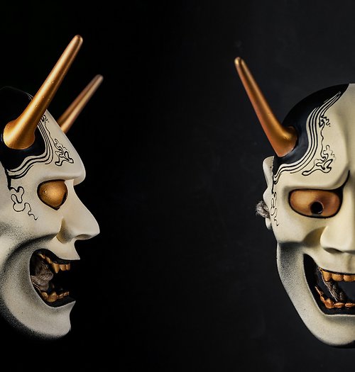 Japanese Traditional plaster Noh Mask Collection handmade Hannya theater  Kabuki