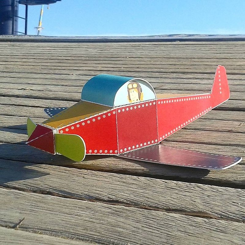 [pukaca Handmade Educational Toys] 3D Series - Aircraft - ของเล่นเด็ก - กระดาษ หลากหลายสี