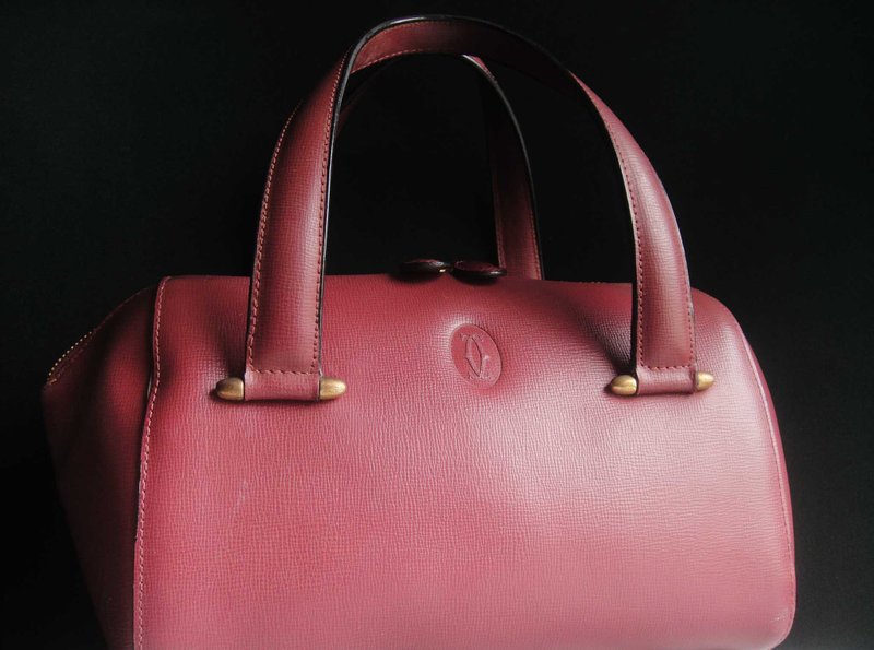 [Old Time OLD-TIME] Early second-hand antique bag CARTIER handbag - กระเป๋าถือ - วัสดุอื่นๆ หลากหลายสี