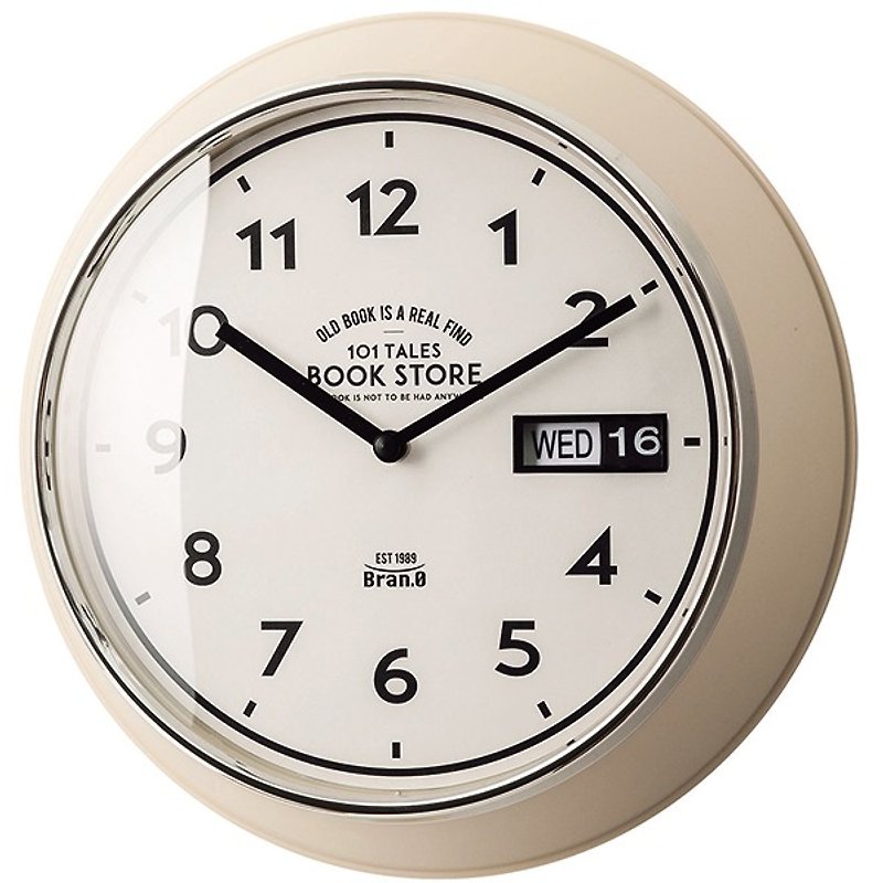 Veryan-日/日付のスタイルの壁時計（白） - 時計 - プラスチック ホワイト