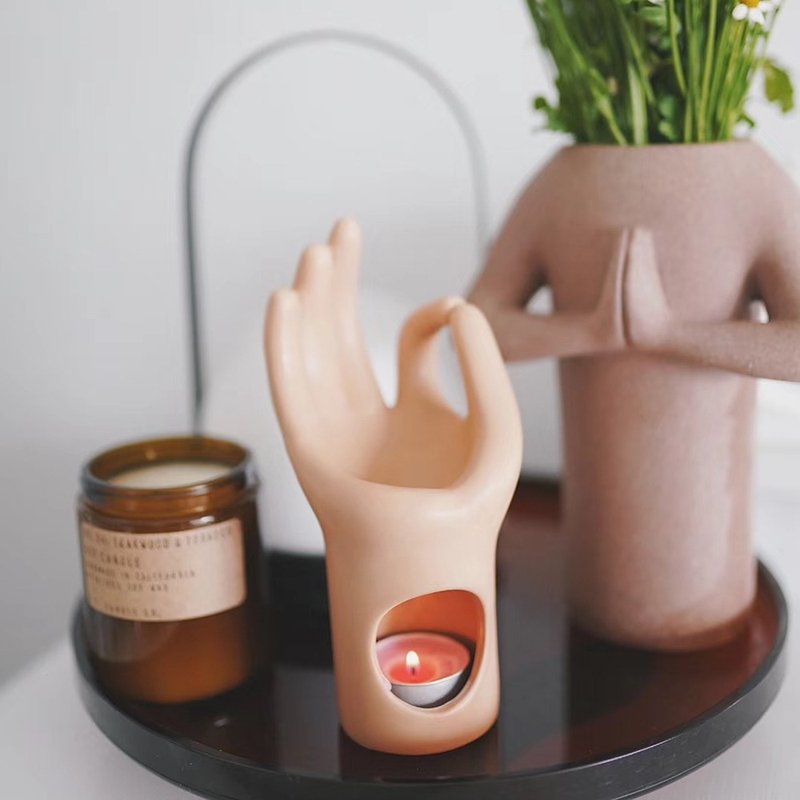 [Special Offer with Slightly Defects] Special Offer - DOIY Meditation Candle Holder (Hand) Defects - เทียน/เชิงเทียน - แก้ว หลากหลายสี