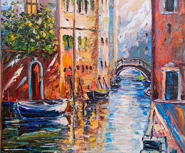 ヴェネツィア イタリア 絵画 街並み オリジナル アート ヴェネツィア イタリア 絵画 街並み オリジナル アート