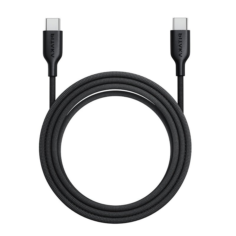 PITAKA | Type-C to C 60W charging/transmission cable - ที่ชาร์จ - เส้นใยสังเคราะห์ สีดำ