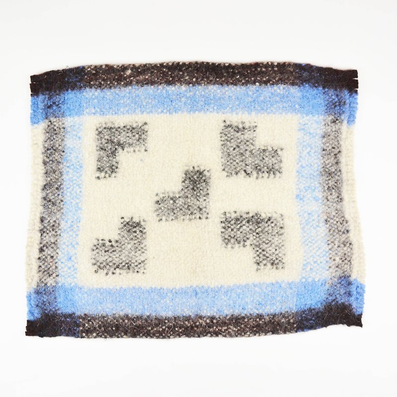 Geometric wool blanket _ small _ fair trade - ผ้าห่ม - ขนแกะ หลากหลายสี