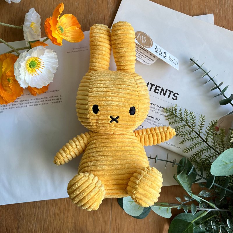 [The first choice for Christmas gift exchange] Miffy ECO corduroy stuffed doll-yellow 33cm/50cm/70c - Stuffed Dolls & Figurines - Polyester Yellow