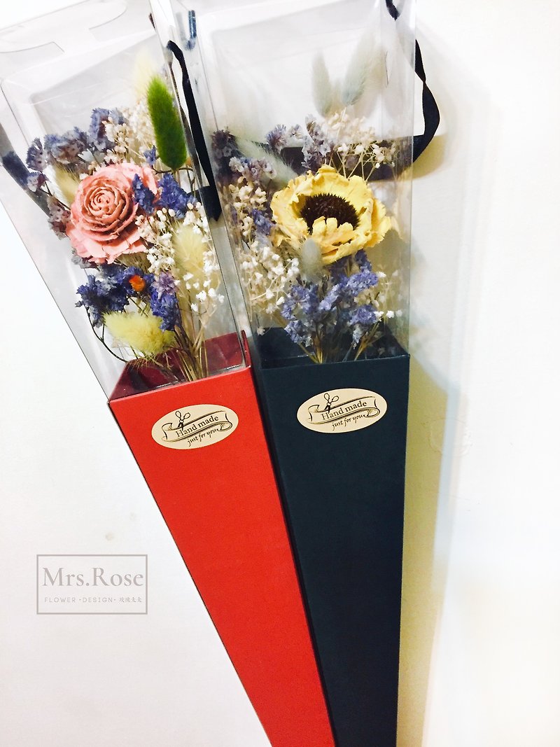 Graduation season/Dry bouquet/Handmade flower paper box/Exquisite paper tube/Graduation bouquet/Single flower gift - Plants - Plants & Flowers Black