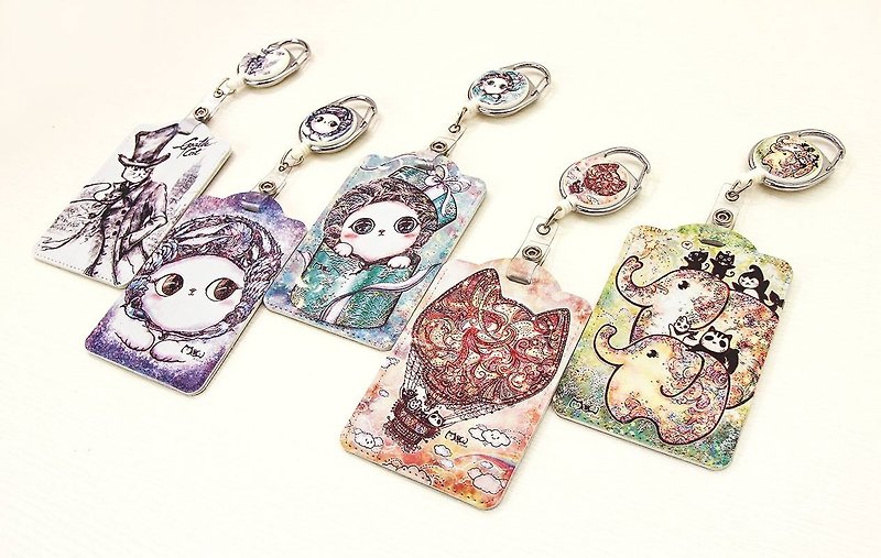 Exclusive orders _ telescopic card sets / machine cat buckle + panda card sets - ID & Badge Holders - Other Materials 