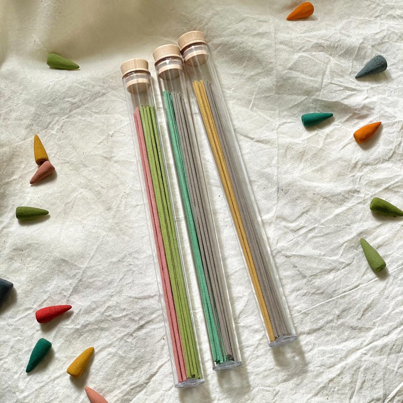 double color handmade fragrance stick lying incense - น้ำหอม - วัสดุอื่นๆ หลากหลายสี