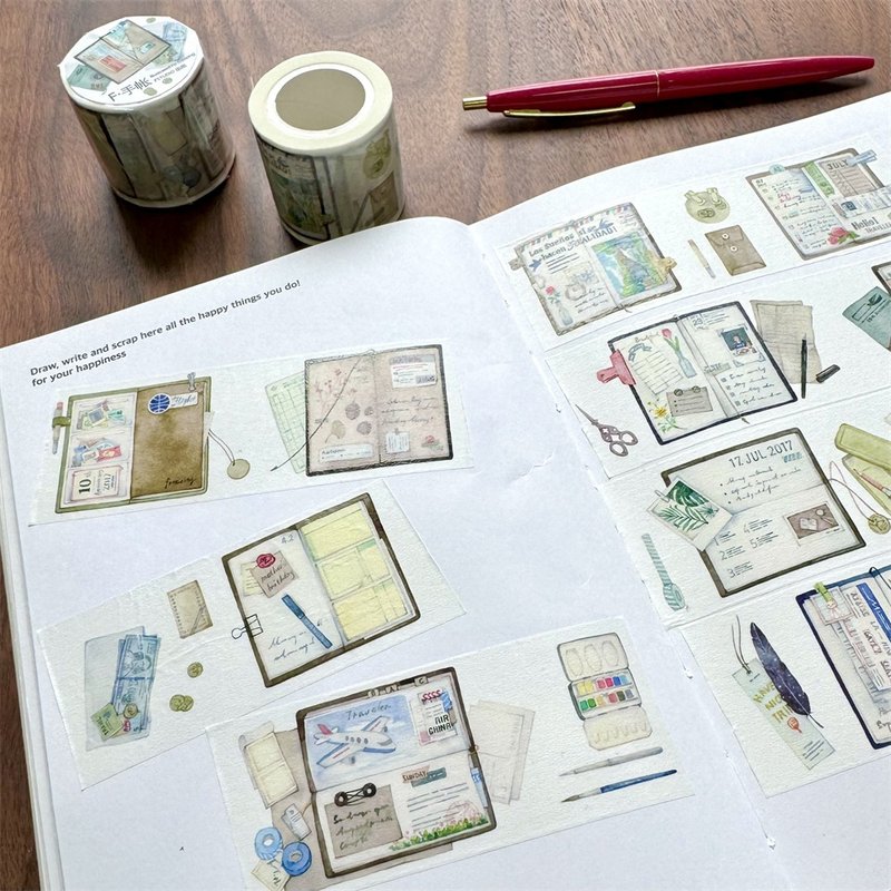 Notebook and masking tape - มาสกิ้งเทป - กระดาษ หลากหลายสี