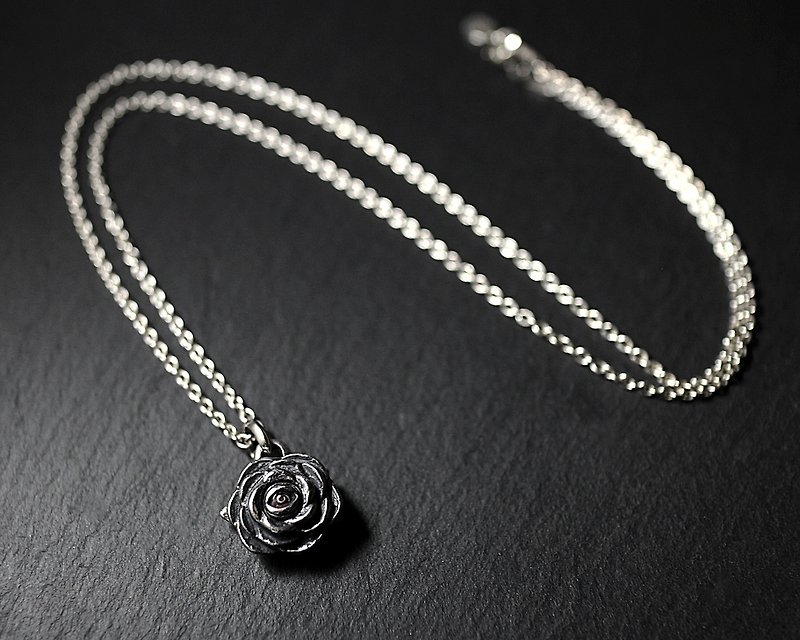 Rose Eye sterling silver rose eye necklace - สร้อยคอ - เงินแท้ 