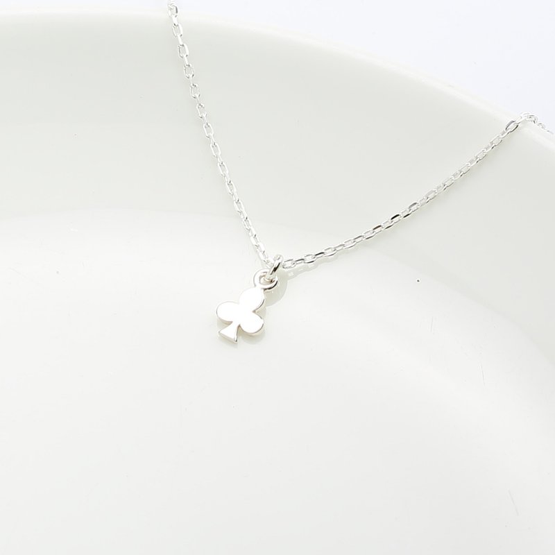 Lucky Poker Card Club s925 sterling silver necklace Valentine's Day gift - สร้อยคอทรง Collar - เงินแท้ สีเงิน