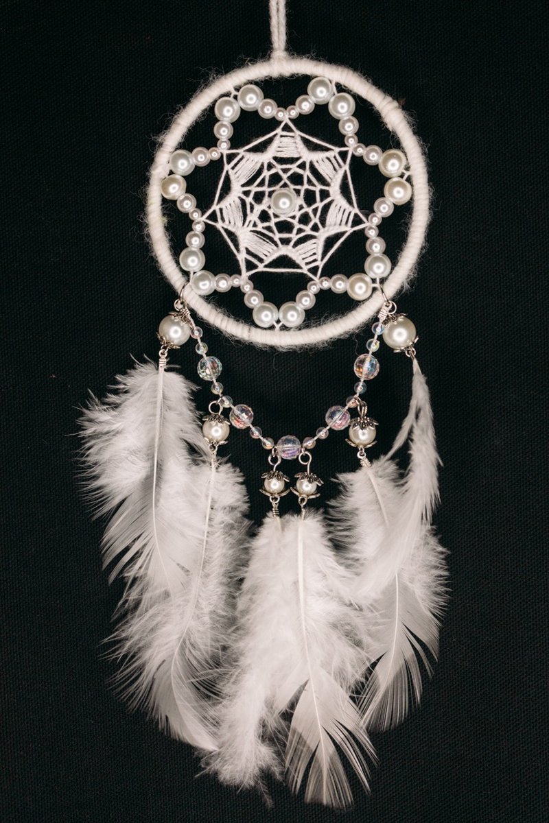 Handmade Dreamcatcher - 【White Star】 - ของวางตกแต่ง - วัสดุอื่นๆ ขาว