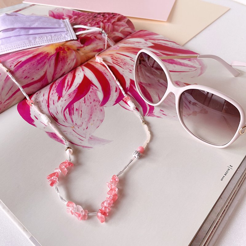 Strawberry Necklace / Glasses chain / Bracelet - Glasses & Frames - Glass Pink