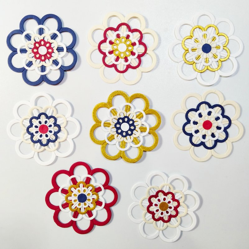 お花フレーク　コラージュ素材　手帳　アルバム　デコレーション　ペーパークラフト　リラクラフト　ペーパーフラワー - 其他 - 紙 白色