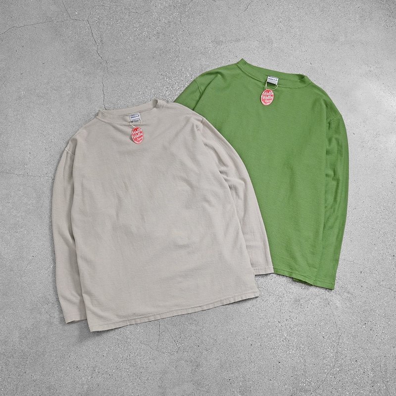 Walla Walla RIDGE MINI MOCK L/S TEE - เสื้อฮู้ด - ผ้าฝ้าย/ผ้าลินิน หลากหลายสี