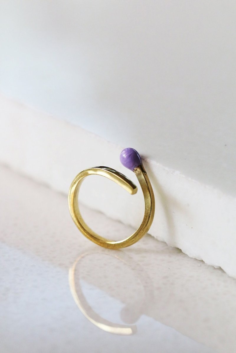 Purple Match Ring by linen. - 戒指 - 其他金屬 
