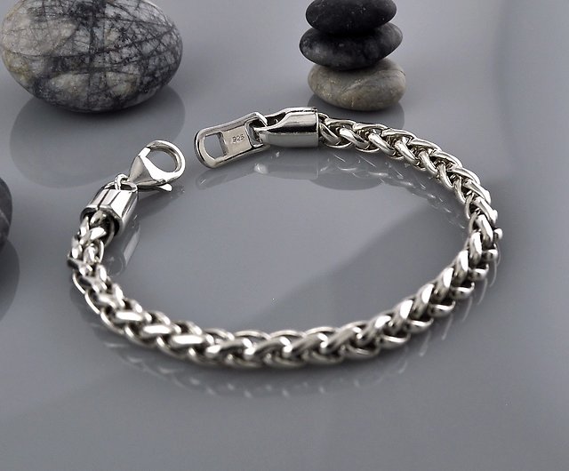 Wheat Chain Bracelet - Silver