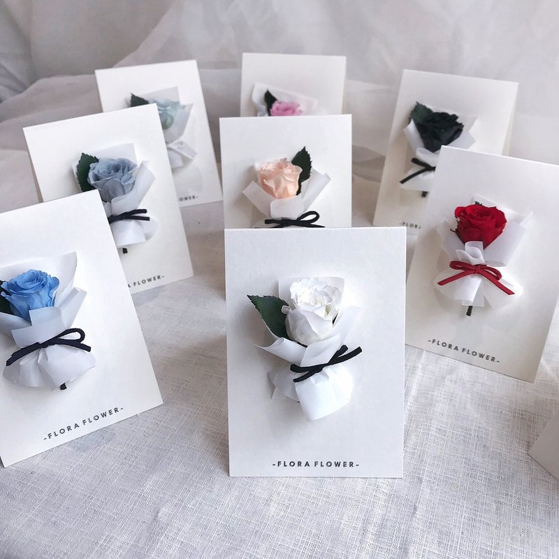 Flora Flower Preserved Rose Cards - Full Collection - การ์ด/โปสการ์ด - พืช/ดอกไม้ หลากหลายสี