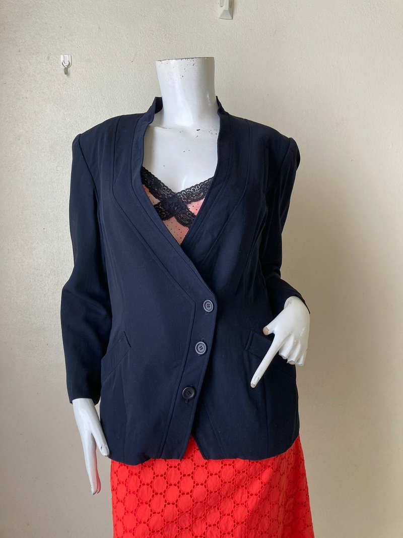 Vintage Hardy Amies London Navy blue Blazer size 9 will S - 女大衣/外套 - 羊毛 