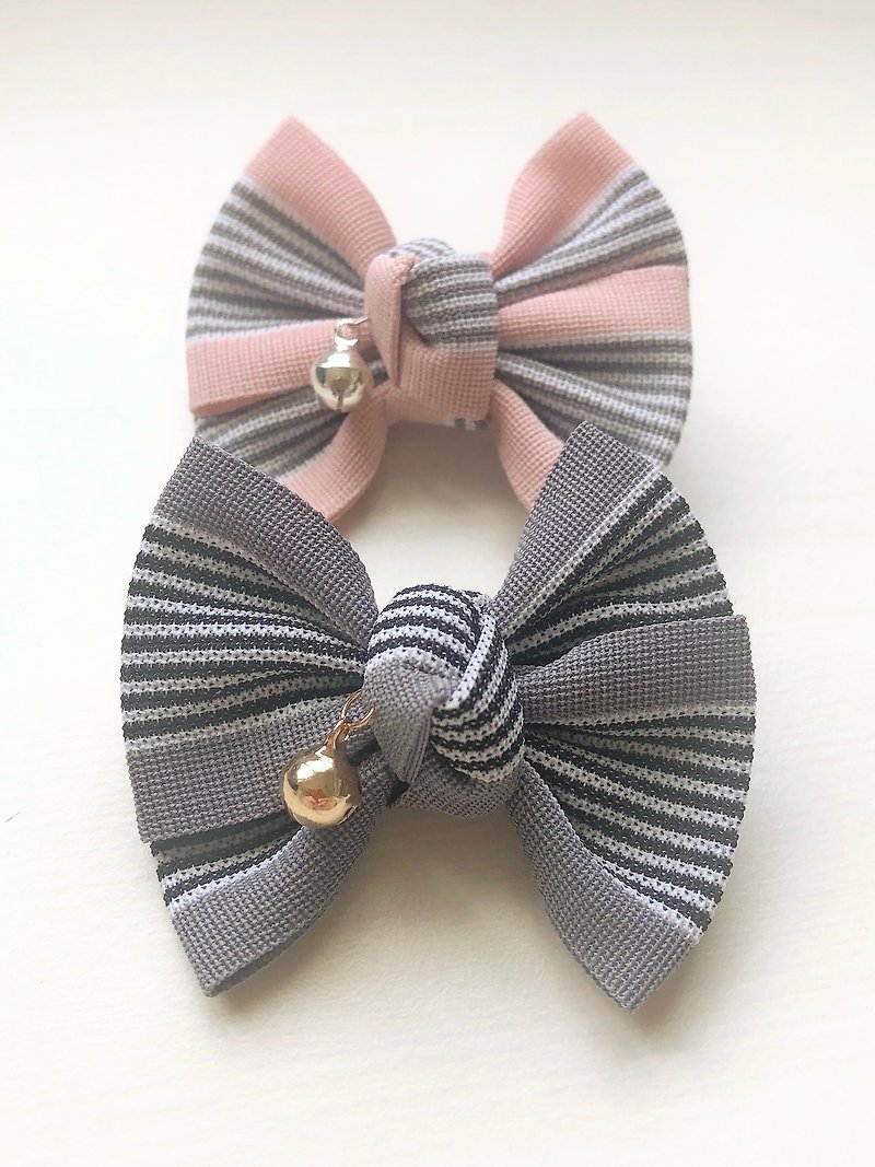Striped bells children kids baby hairpin bangs clip - Hair Accessories - Other Materials Gray