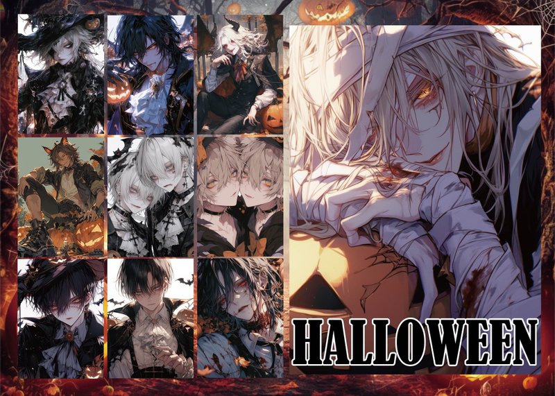 HALLOWEEN デザインペーパー　両面A6 - 筆記本/手帳 - 紙 