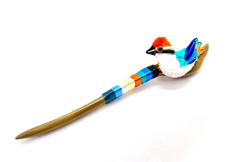 ラップフラワーシリーズ-8色の鳥のヘアピン - その他 - 刺しゅう糸 多色