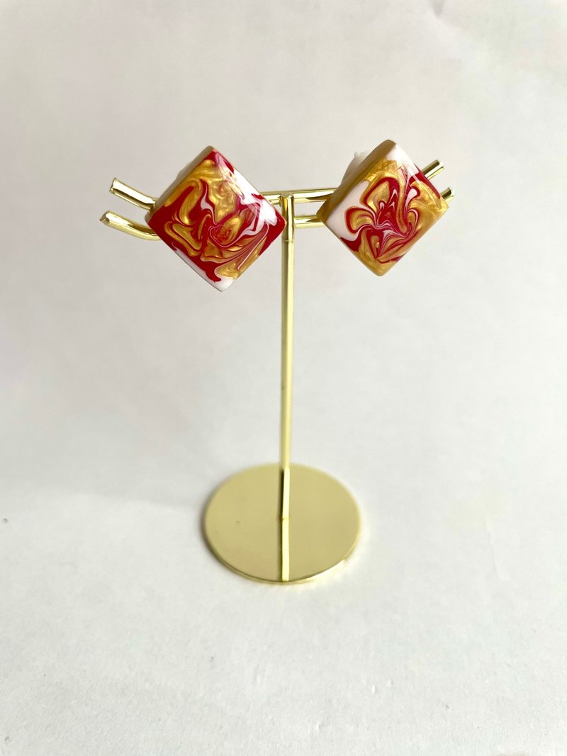 Gorgeous ceramic cray accessory - Earrings & Clip-ons - Pottery Gold