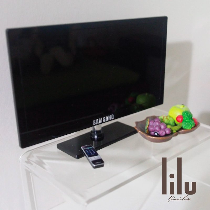 LED TV Miniature for your Dollhouse, Lati doll - 擺飾/家飾品 - 塑膠 黑色
