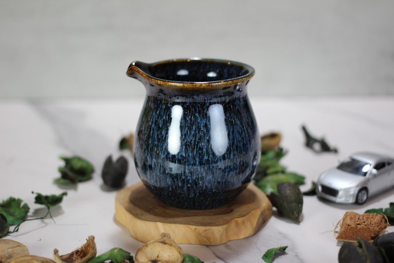 【送禮好物】200ml 天目釉 無把茶海 公道杯 鶯歌葉敏祥作 - 茶壺/茶杯/茶具 - 瓷 
