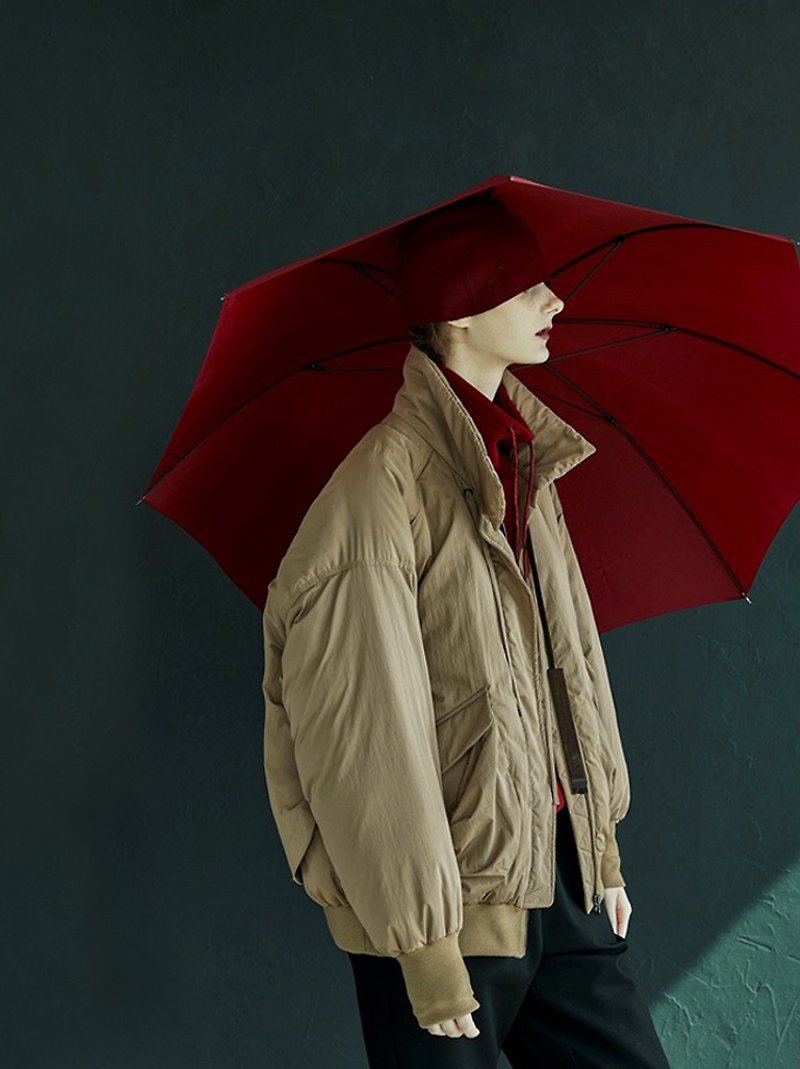 木頭 其他 紅色 - 簦泇原創設計新款復古紅鼠俠禮品直骨晴雨兩用大傘