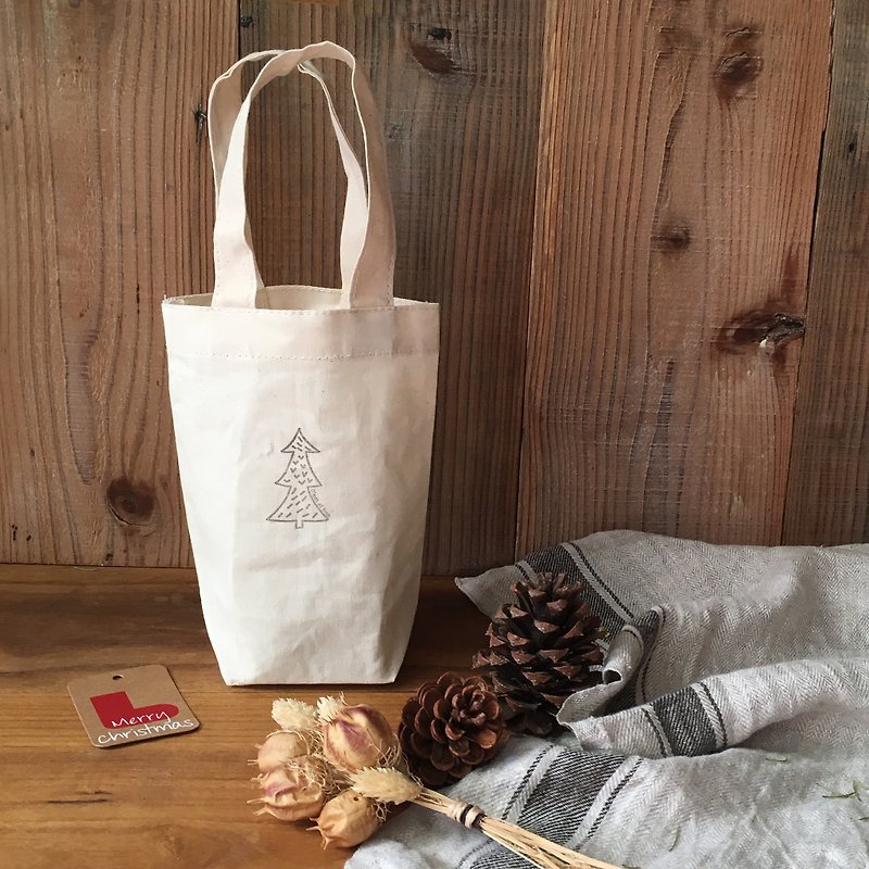 Love the Earth Little Tree Cloth Bag-M [Out of Print Release] - Beverage Holders & Bags - Cotton & Hemp Khaki