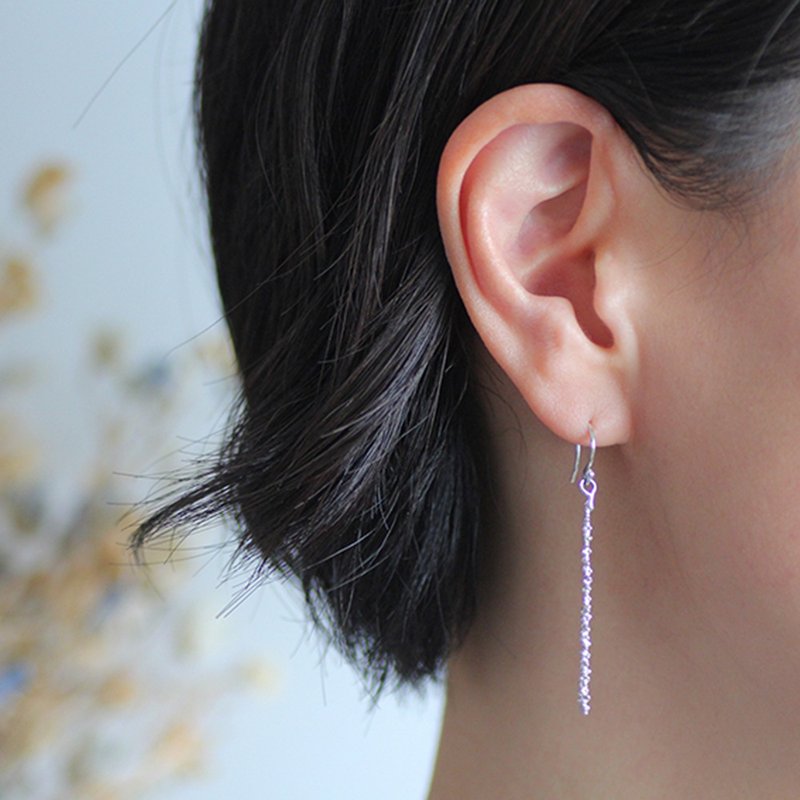 Earrings - ต่างหู - เงิน สีเงิน