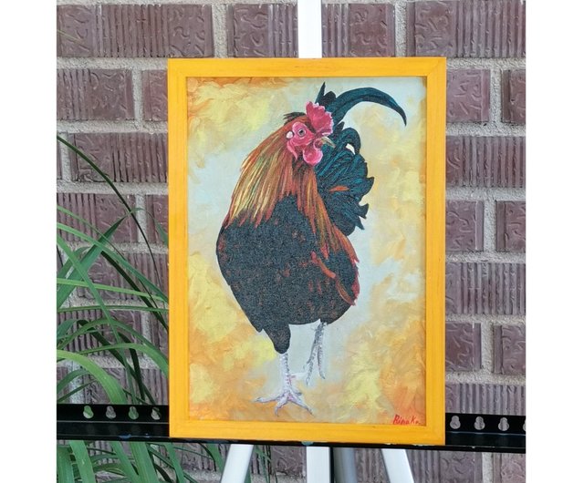 鳥の絵画 Amazon.co.jp: 竹内栖鳳 蹴合 F6号 高精彩工芸画 手彩補色 複製