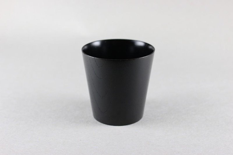 つらいちカップ　黒摺　S - マグカップ - 木製 ブラック