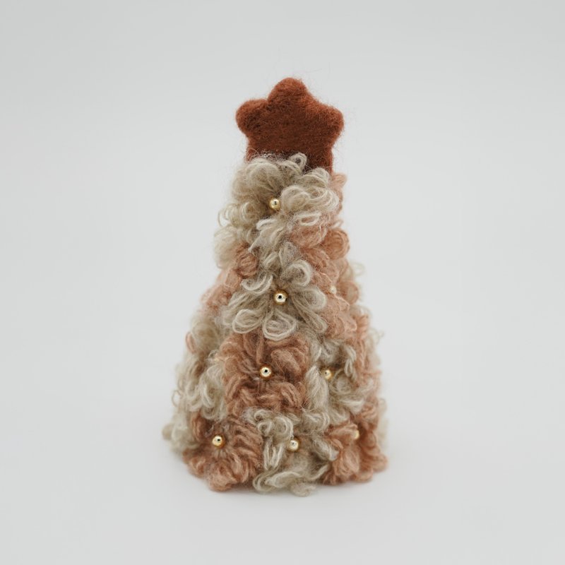 毛花花聖誕樹 - 擺飾/家飾品 - 羊毛 卡其色