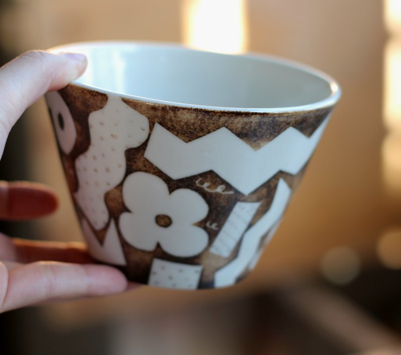 Geometric rice bowl - Bowls - Porcelain White