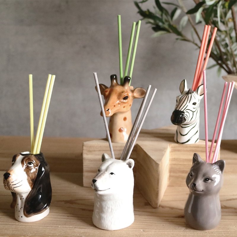 [DESTINO STYLE] Japanese animal-shaped vase diffuser set - Fragrances - Other Materials 