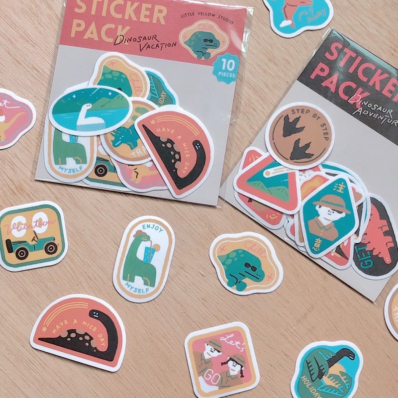 Order - Dinosaur Adventure 10 sticker packs + Dinosaur Holiday 10 sticker packs - Stickers - Paper Multicolor