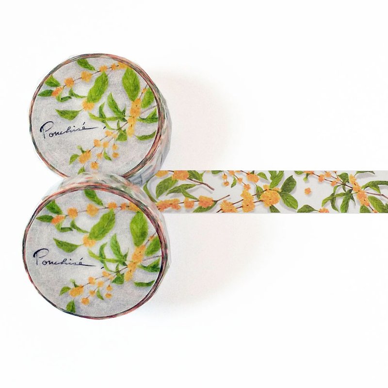 金木犀のマスキングテープ - 紙膠帶/和紙/PET - 紙 黃色