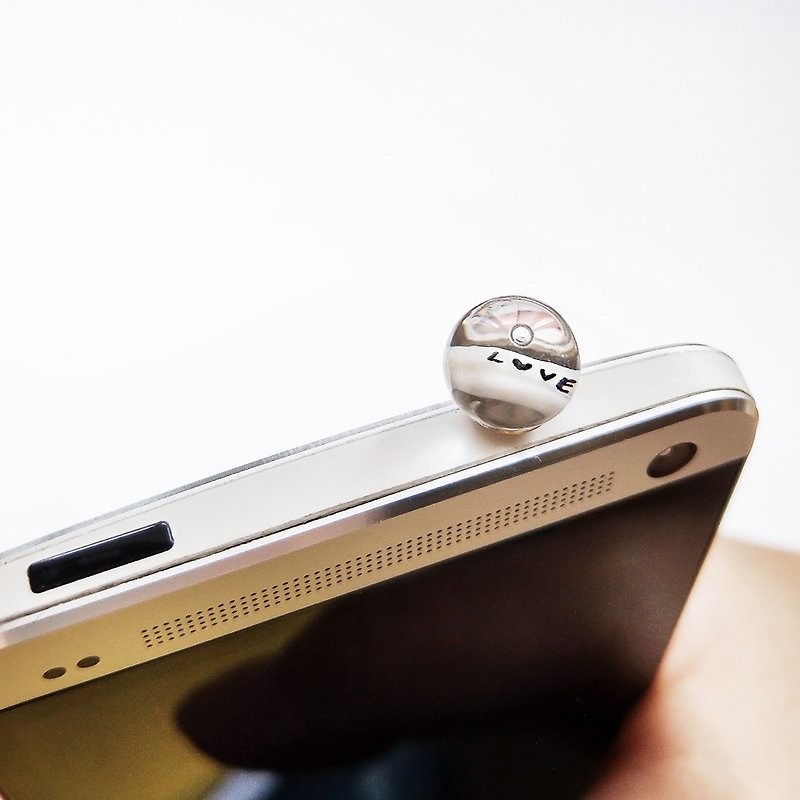 バブルタイプライスカービングイヤホン穴ダストプラグ3.5mmユニバーサル仕様iphone、androidイヤホン穴 - ヘッドホン・イヤホン - ガラス 透明