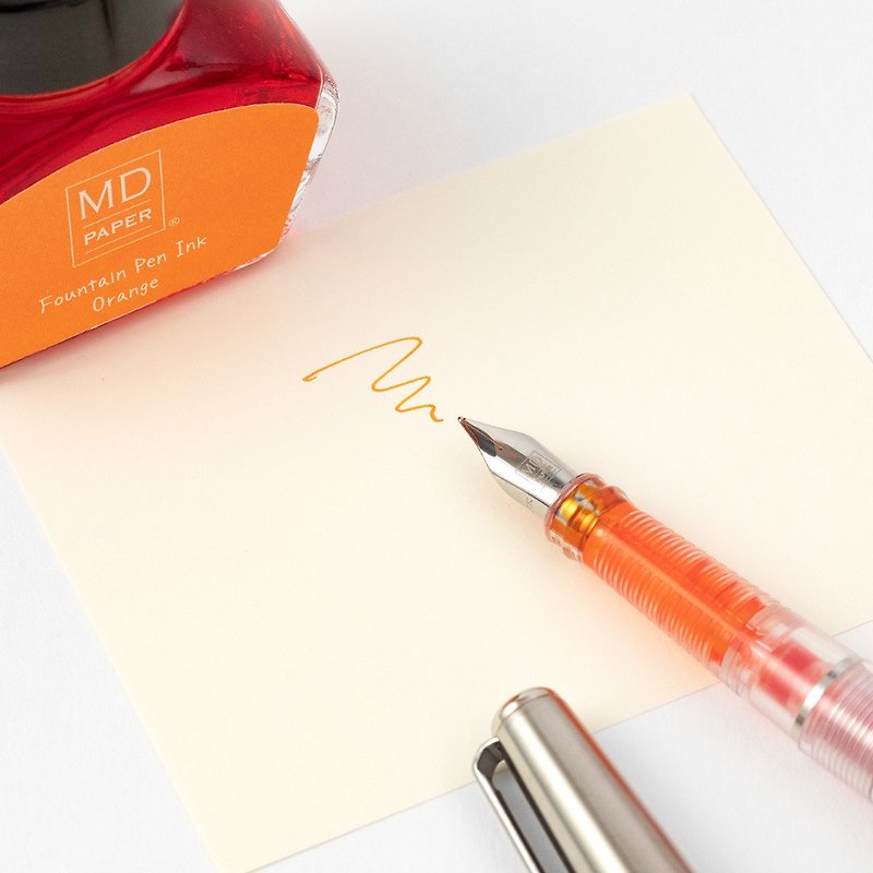 MIDORI MD fountain pen set with ink limited orange - ปากกาหมึกซึม - วัสดุอื่นๆ สีส้ม