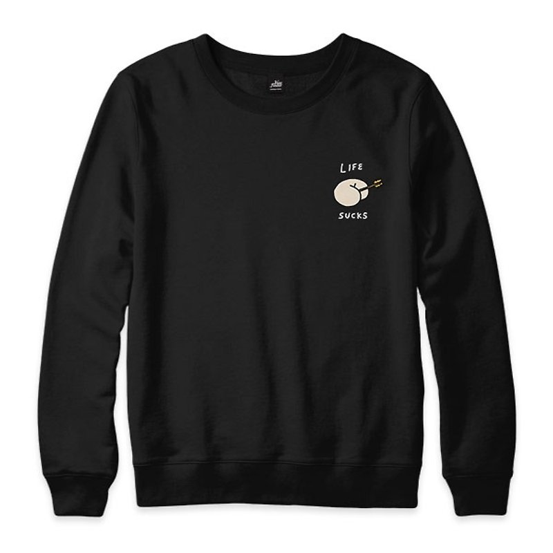 サックインブラック-ユニセックス大学T - Tシャツ メンズ - コットン・麻 ブラック