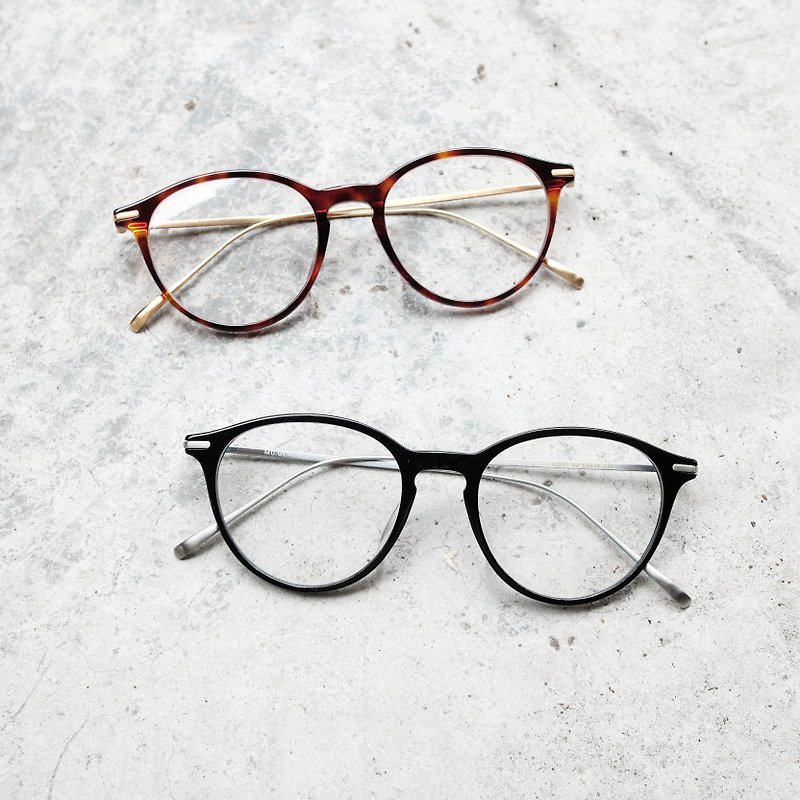 [Business trip] retro round box + high-quality metal mirror feet / glasses / frame - Glasses & Frames - Other Materials 