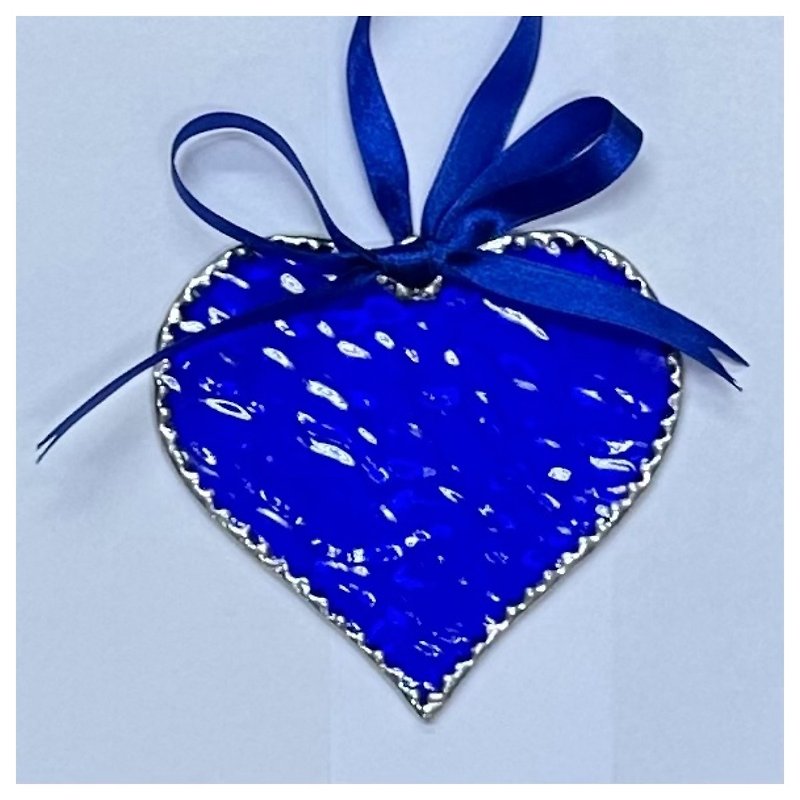 This heart will lift their spirits and guarantee a smile - Items for Display - Glass Blue