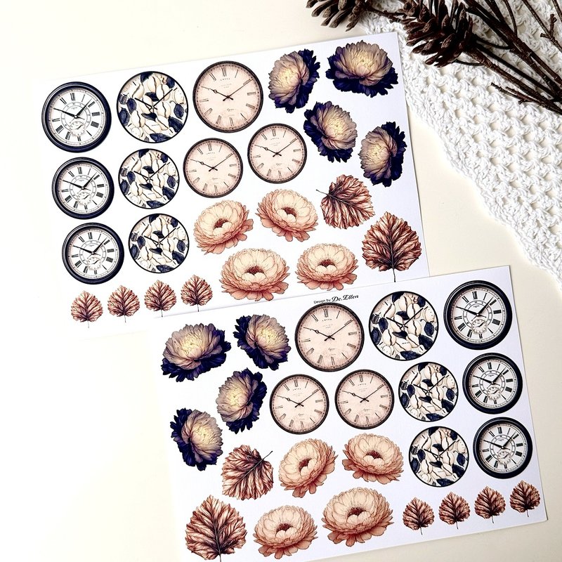 A690 - Coffee props - 貼紙 - 紙 