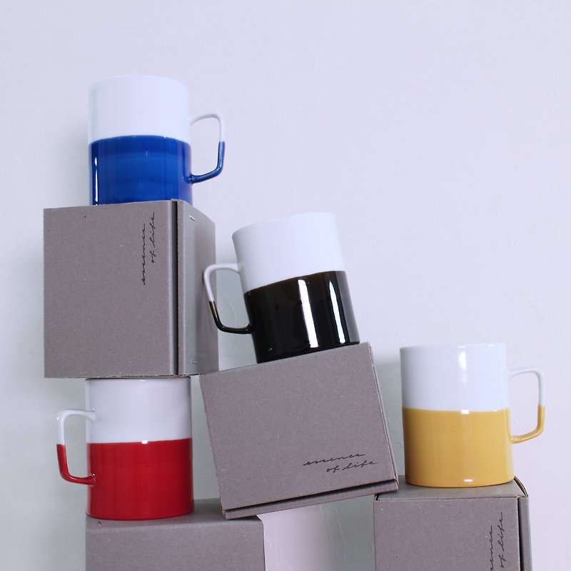 Saikai dip mug color separation glaze mug (essence of life/Korutaro Abe design) - Mugs - Pottery 