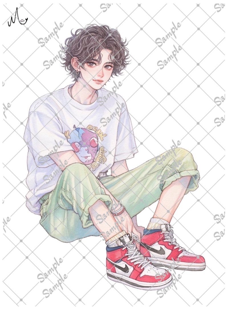 Original character stickers new for August - สติกเกอร์ - กระดาษ 