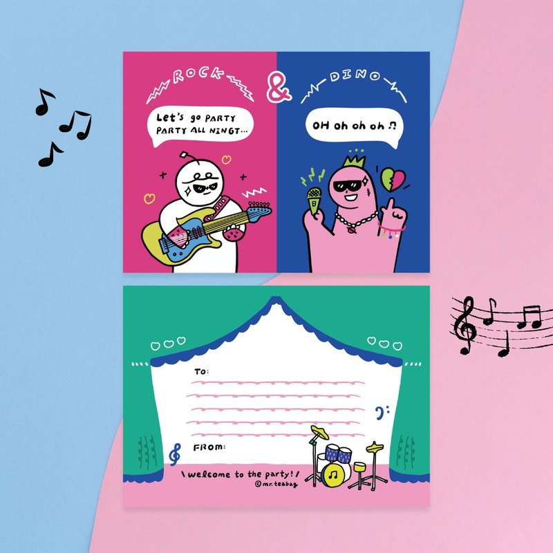 Rock Party | Postcards | Original Illustrations - Cards & Postcards - Paper Multicolor