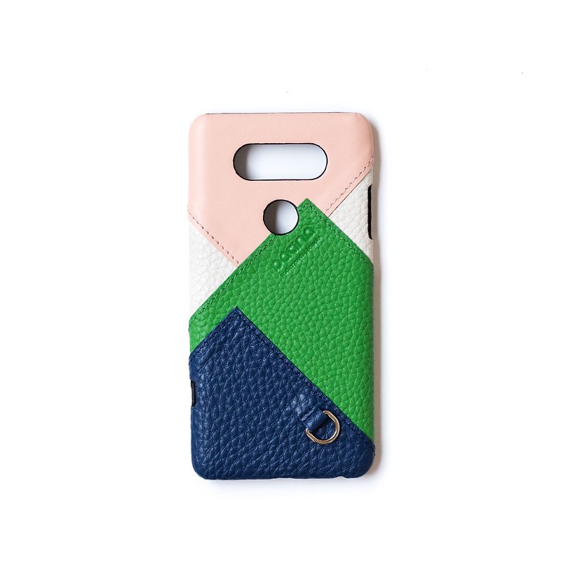 緑青|バック・LG V20純粋な革・革の手作りのカスタム革の携帯電話のシェルシェル - その他 - 革 多色