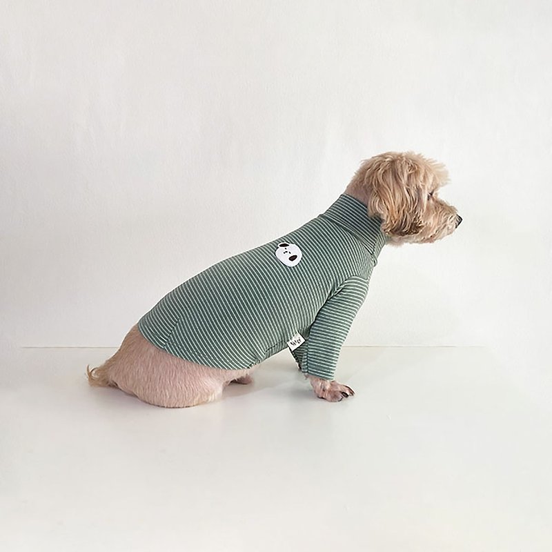 【Who's tail】Autumn and winter grass green│pet clothing pet vest - ชุดสัตว์เลี้ยง - ผ้าฝ้าย/ผ้าลินิน สีเขียว